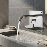 Mains-powered electronic sink mixer with built-in installation and touchless operation. Water-saving Italian faucet for modern UAE washrooms.
