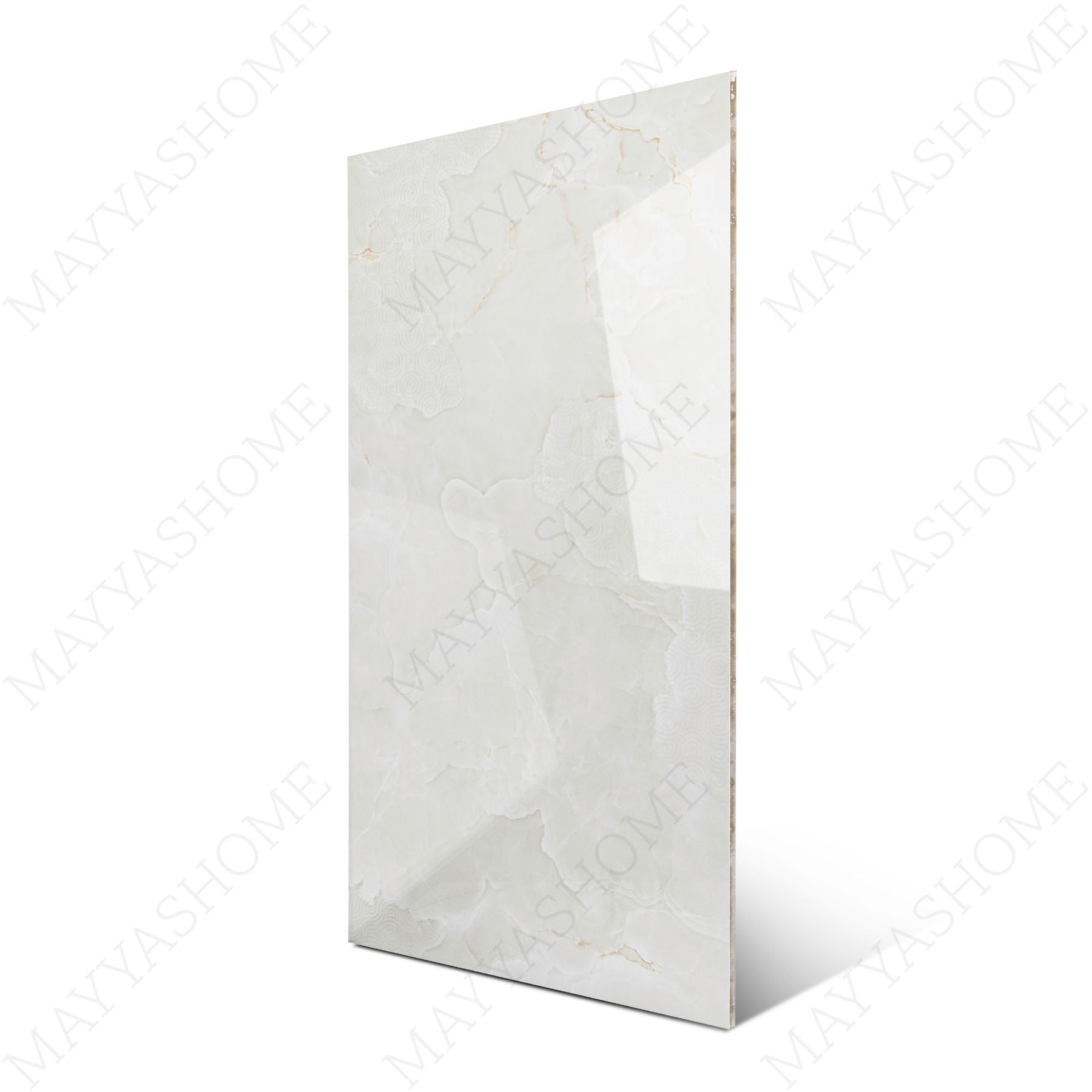 Marmo Onice glossy onyx look porcelain tile 60x120cm with 9mm thickness delivers luminous veining, luxury appeal, and durable performance for interiors.
