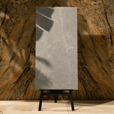 Marvel Grey White porcelain tile 60x120cm with 9mm thickness features a modern marble look, durable porcelain body for floors and walls.