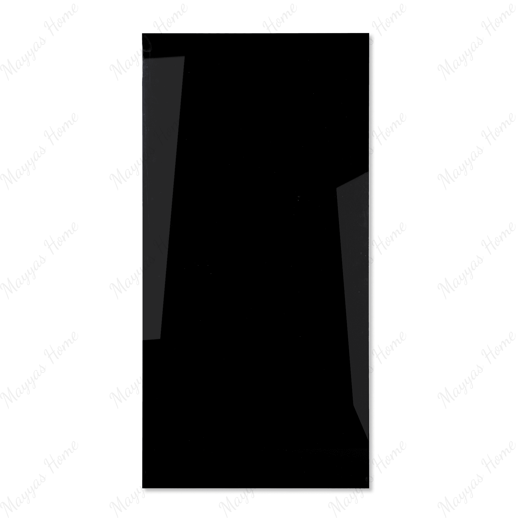 Midnight Shadow plain black porcelain tile 60x120cm 9mm thickness, durable and modern design, ideal for luxury floors and walls.