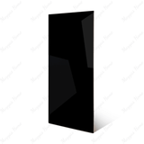 Midnight Shadow plain black porcelain tile 60x120cm 9mm thickness, durable and modern design, ideal for luxury floors and walls.