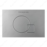 Minimalist silver matte DotDash flush plate with dual flush control and durable contemporary design. Perfect for stylish modular switch installations