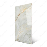 Misty Moss glossy stone look porcelain tile 60x120cm with 9mm thickness features soft earthy tones, polished surface, and durable performance for interiors.
