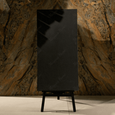 Negro Spin porcelain tile 60x120cm 9mm thickness, black marble look design, durable porcelain tile ideal for luxury floors and walls.