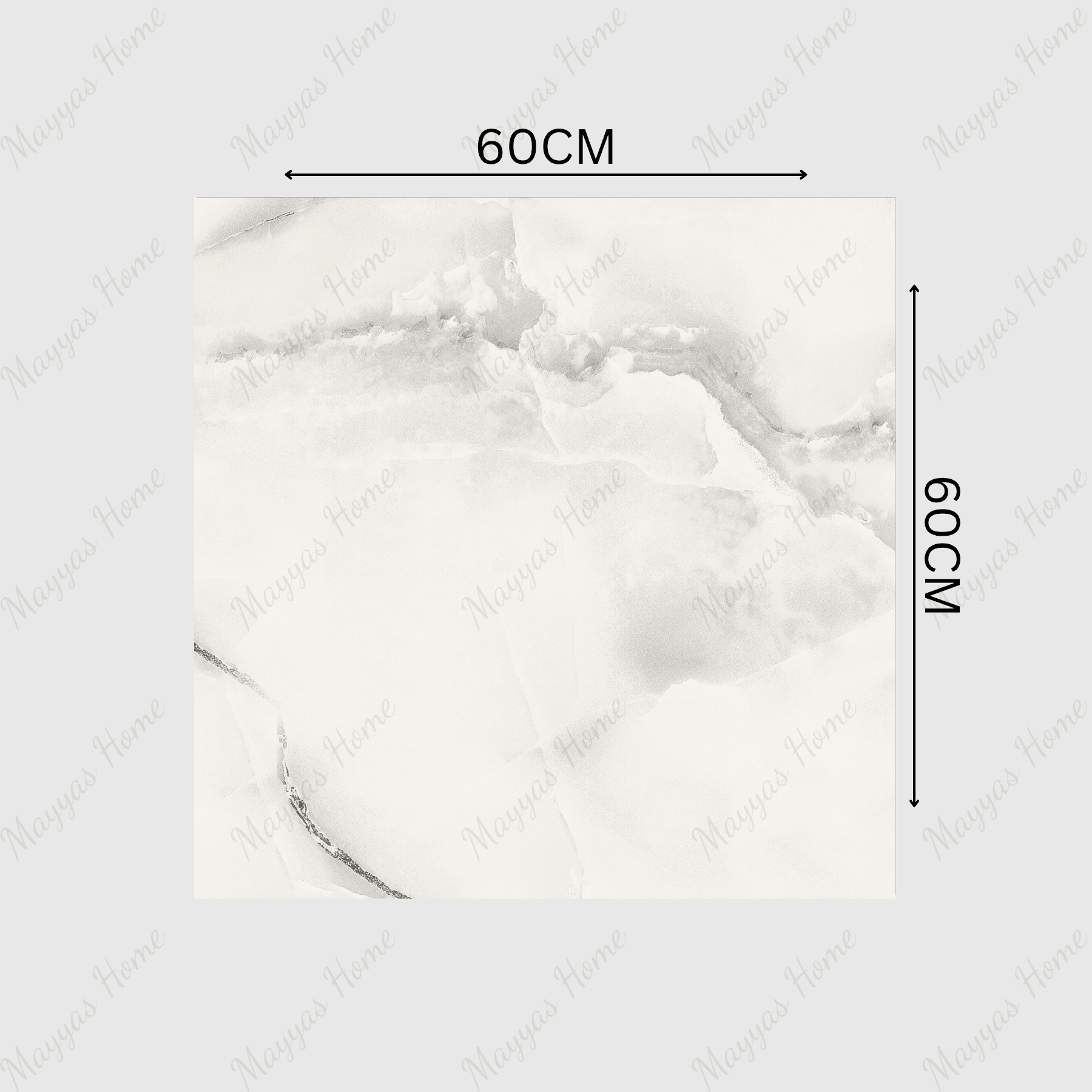 ORLANDO PEARL 60x60cm Glossy Porcelain Tile – 09MM Pearl Grey Marble Look