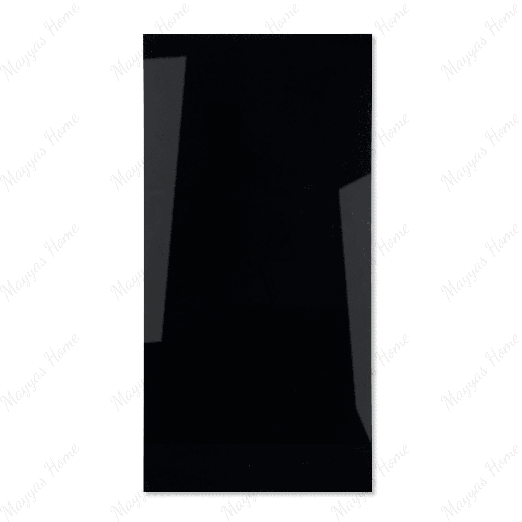 Obsidian Black porcelain tile 60x120cm 9mm thickness, solid black modern design, durable porcelain, ideal for luxury floors and walls.