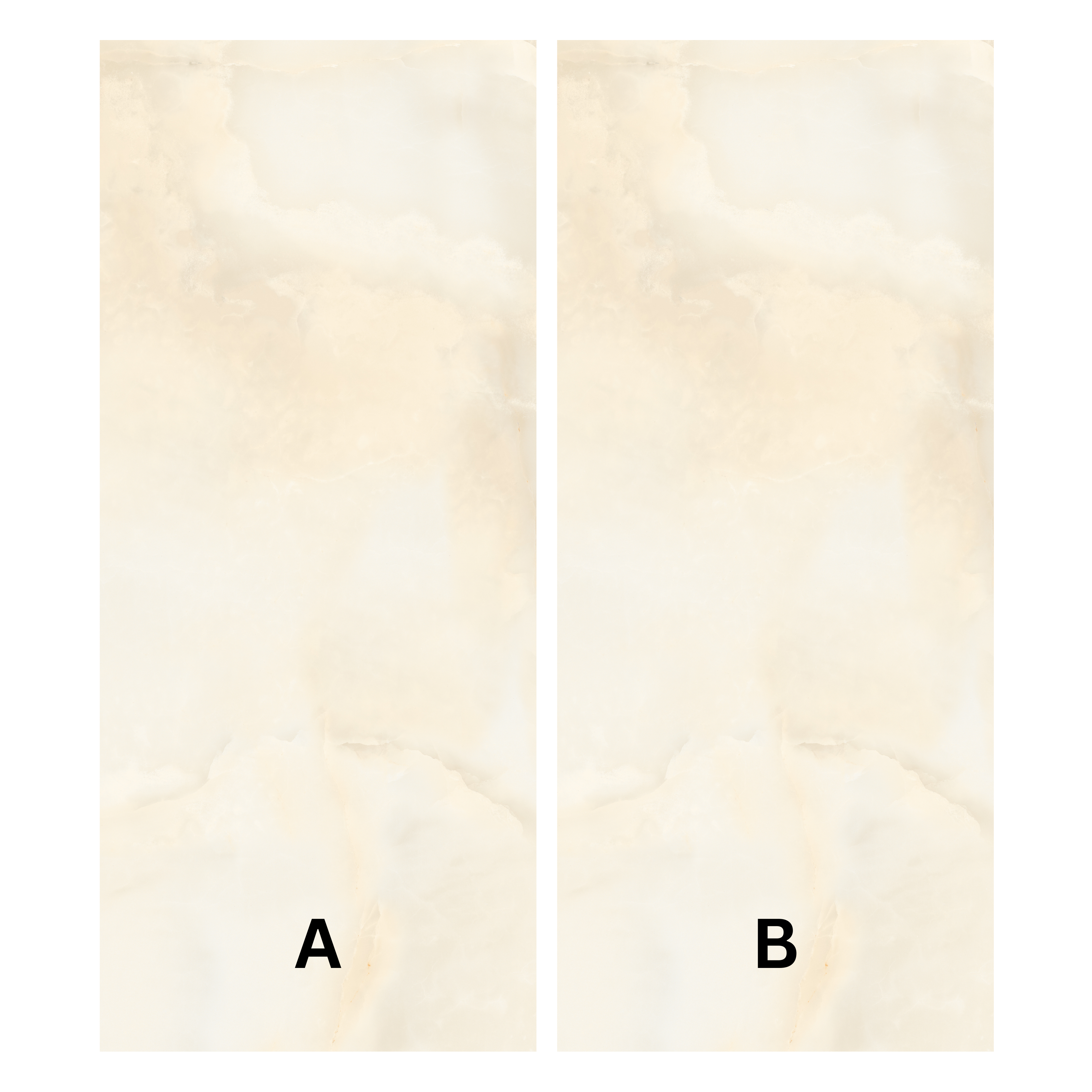 Onyx Rose Gold glossy porcelain tile 120x280cm. Elegant rose-gold tones with onyx design, 09mm thick, perfect for luxury walls and interiors.