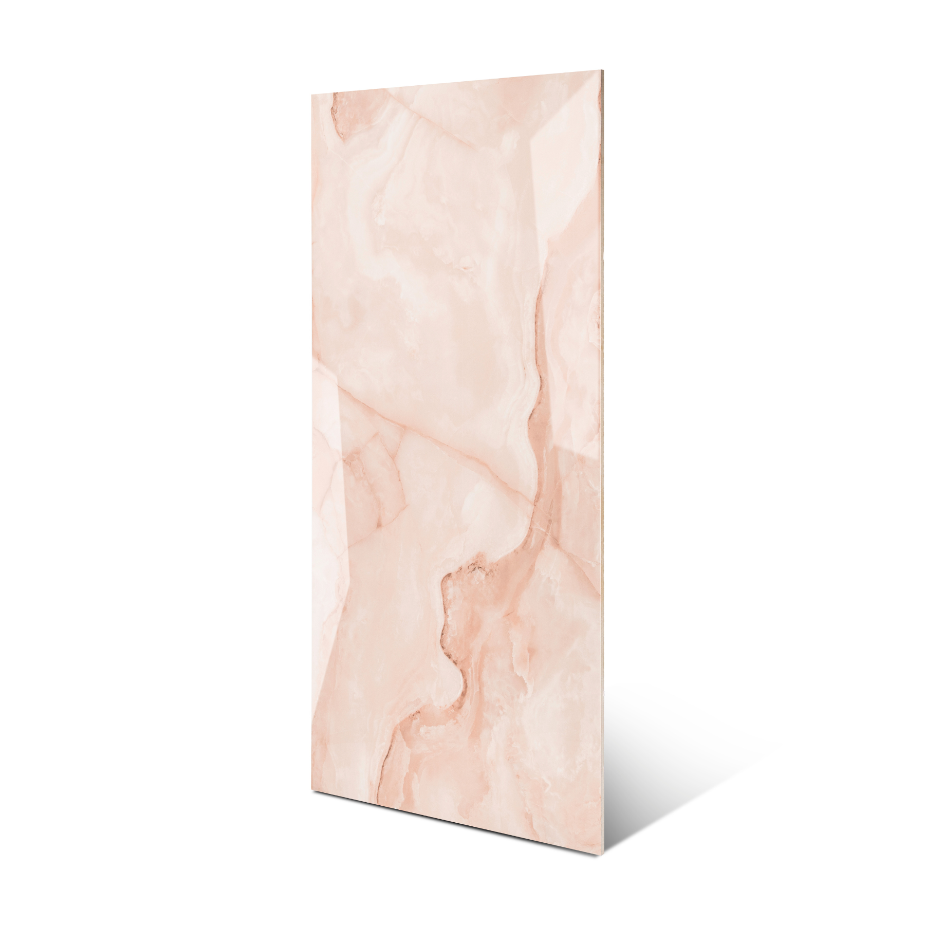 Onyx Rose porcelain tile 60x120cm 9mm thickness, rose onyx marble look design, durable porcelain tile ideal for elegant floors and walls.