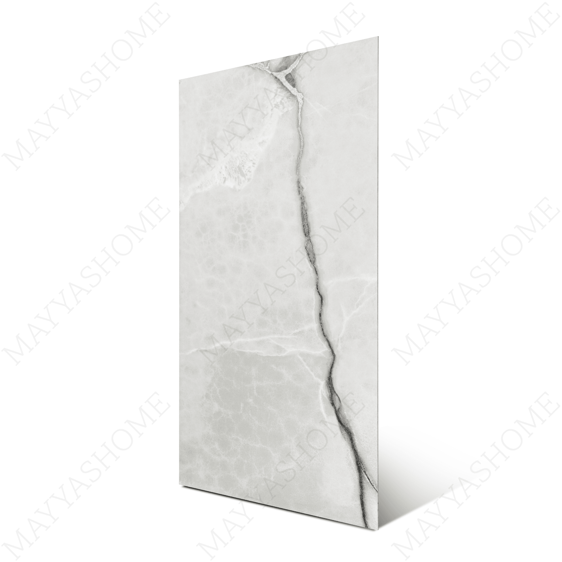 Onyx Steel porcelain tile 60x120cm with 9mm thickness features a bold onyx marble look, durable porcelain body for floors and walls.
