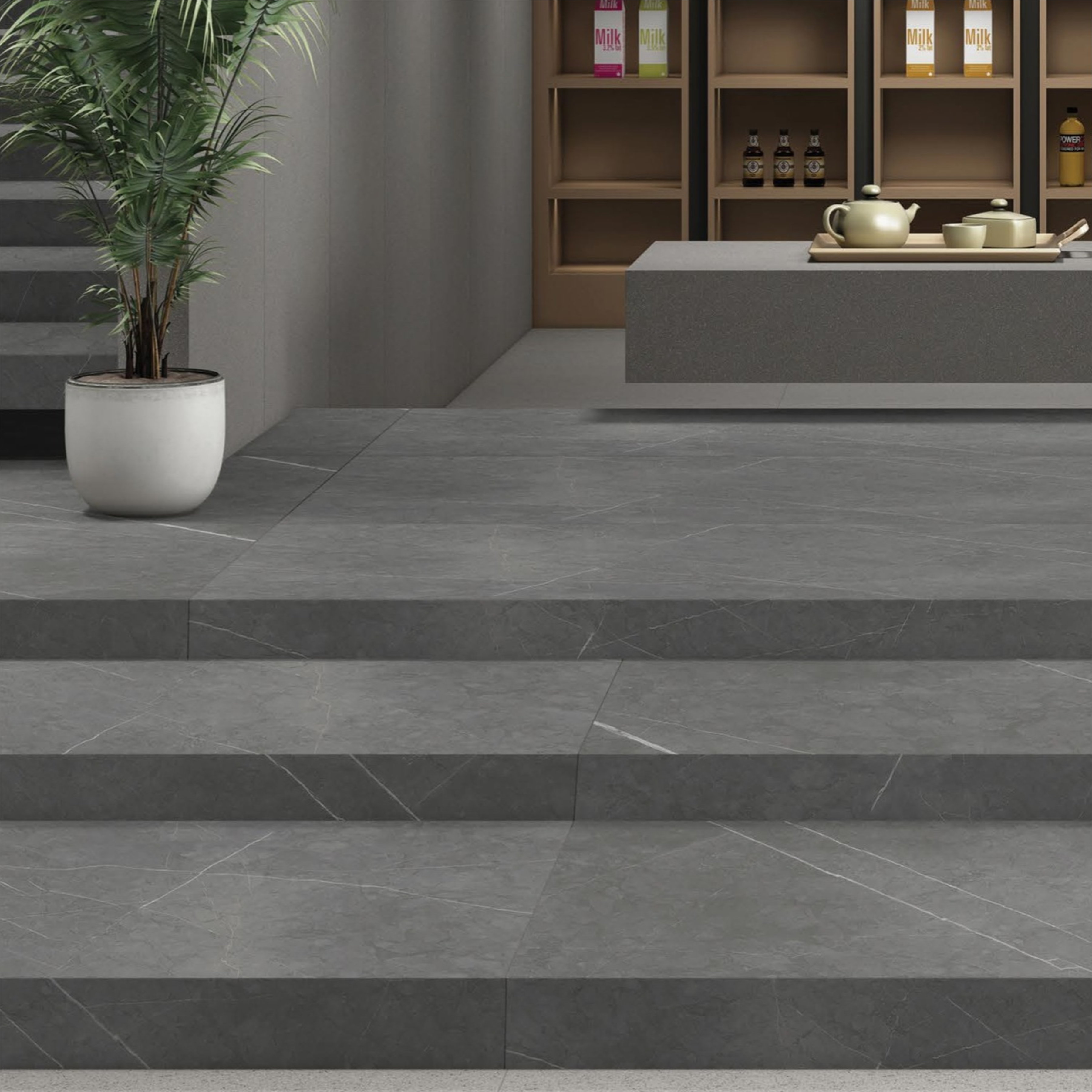 Peitra Grey grey body porcelain tile with elegant grey design