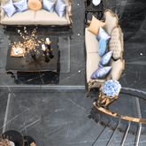 Pietra Grey 120x240cm glossy tile with subtle veining and sleek finish. A timeless stone-inspired design for luxury modern interiors.