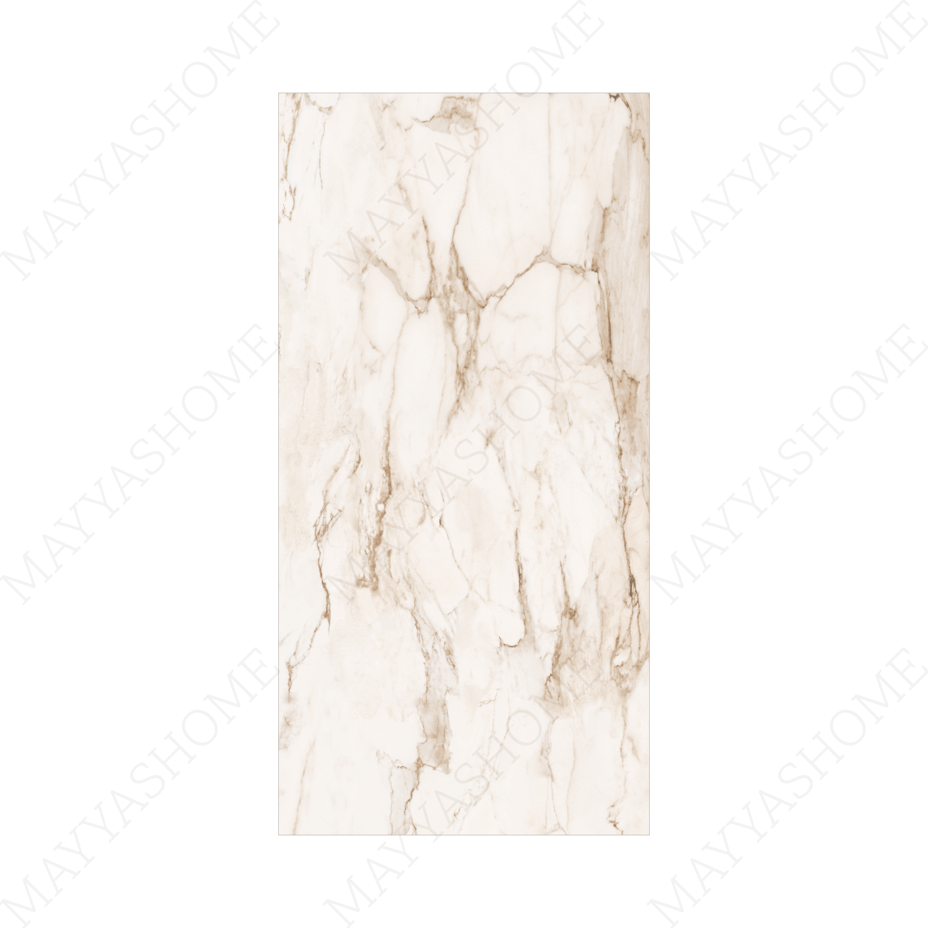 Platina Gold 120x240cm glossy tile with radiant golden tones and seamless finish. A luxurious design choice for modern and elegant interiors.
