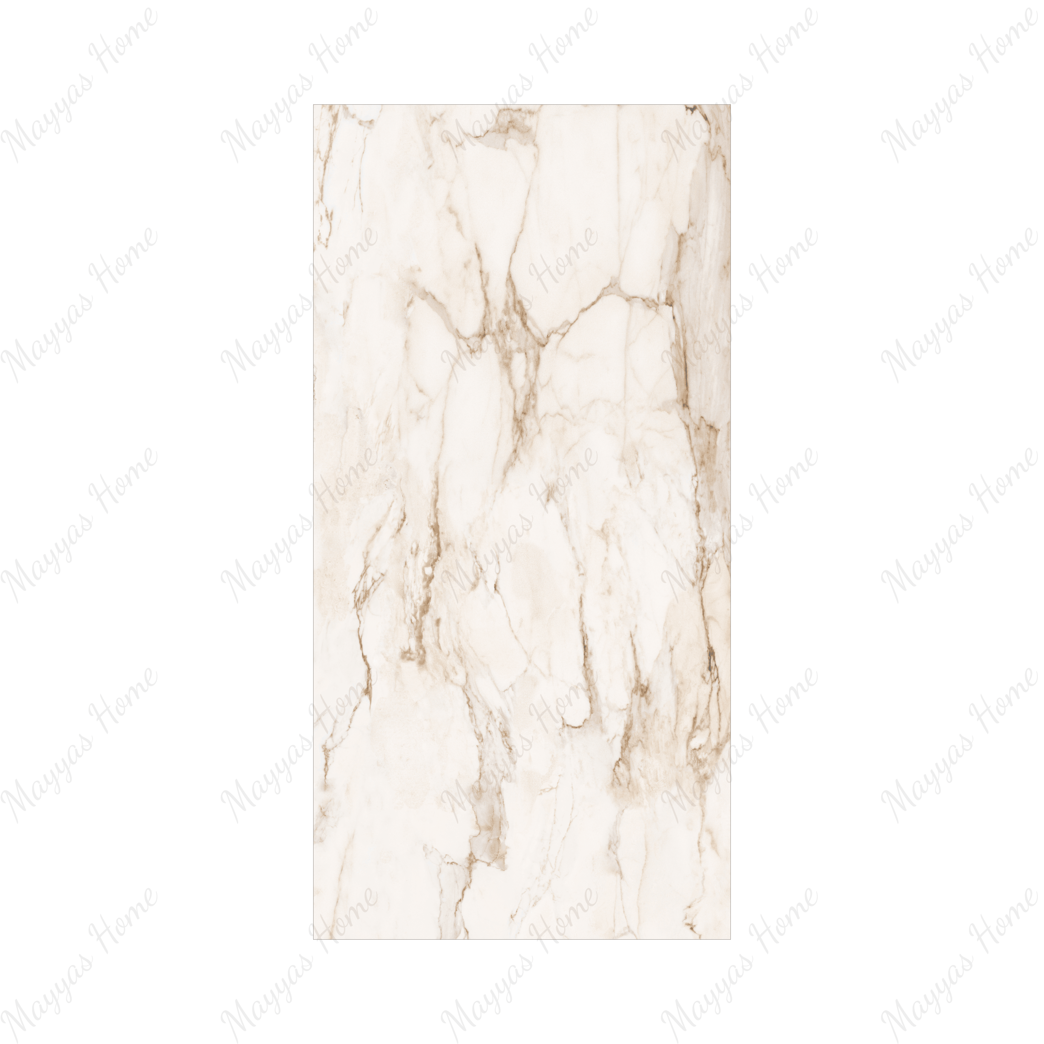 Platina Gold 120x240cm glossy tile with radiant golden tones and seamless finish. A luxurious design choice for modern and elegant interiors.
