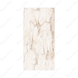 Platina Gold 120x240cm glossy tile with radiant golden tones and seamless finish. A luxurious design choice for modern and elegant interiors.