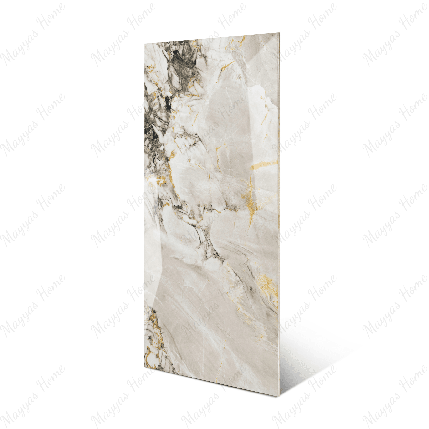 Porto Gold porcelain tile 60x120cm 9mm thickness, marble look design with gold veining, durable porcelain, ideal for luxury floors and walls.