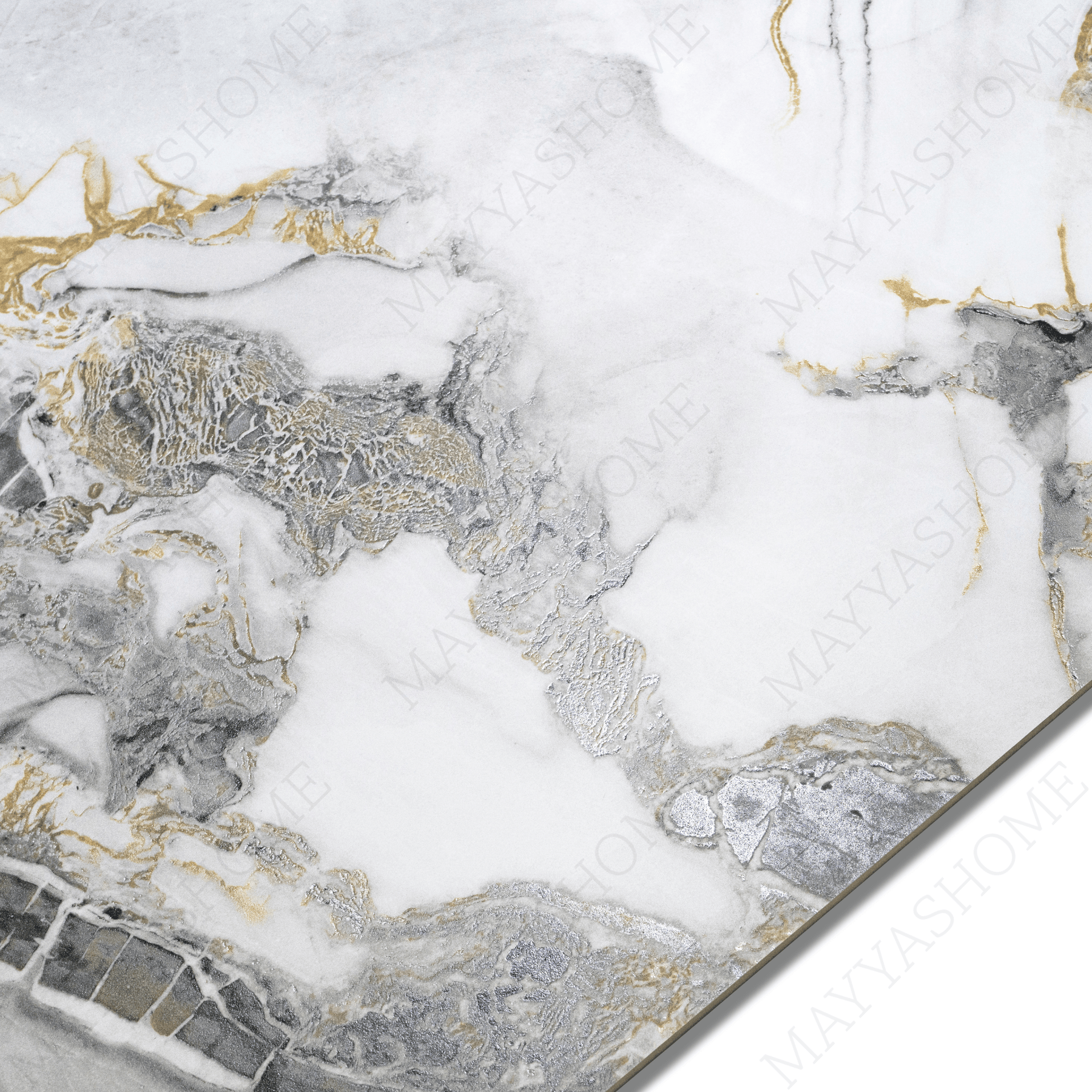 Porto Gold porcelain tile 60x120cm with 9mm thickness features a luxury marble look with gold veining, durable porcelain body for floors and walls.