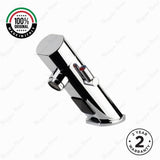 Premium mains-powered electronic sink mixer tap with above-counter installation, flexible hose connection and water-saving flow limiter technology.