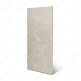 Quartz Light Grey matt porcelain tile 60x120cm x 2mm with modern stone texture. Stylish large format tile perfect for floors and walls in contemporary interiors.