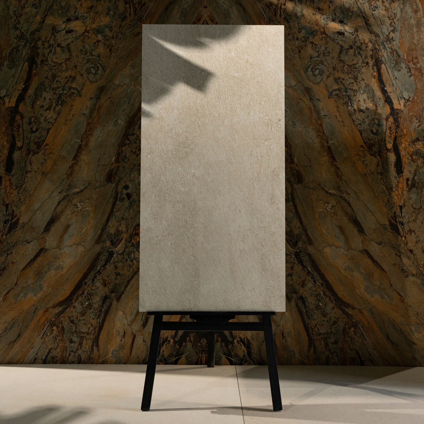 Quarzo White porcelain tile 60x120cm 2mm thickness, white stone look design, durable porcelain tile for modern floors and walls.