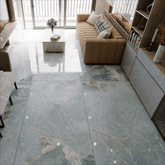 Bluette Onyx Aqua 120x240cm 09mm – Glossy Tile