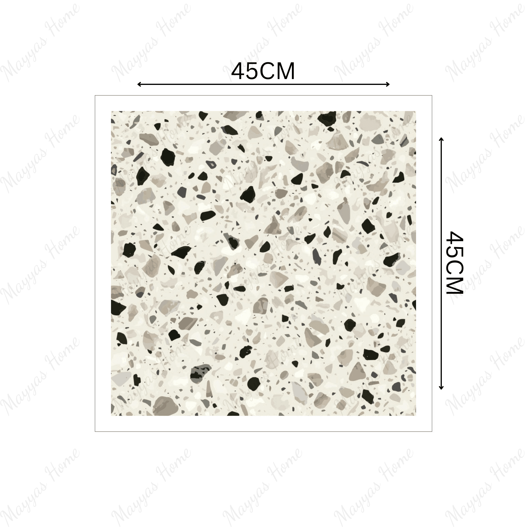 SAUDI Matt Porcelain Tile 45x45cm – 12MM Thick Natural Stone Look Floor & Wall Tile