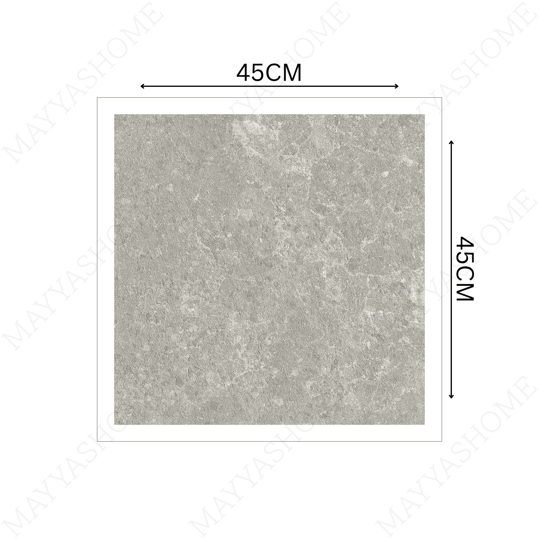 SAUDI 45x45cm Matt Porcelain Tile 12MM Earthy Stone Look, Slip-Resistant
