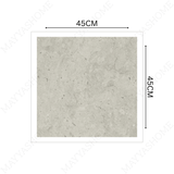 SAUDI 45x45cm Matt Porcelain Tile 12MM Gray Stone-Look, Durable Finish