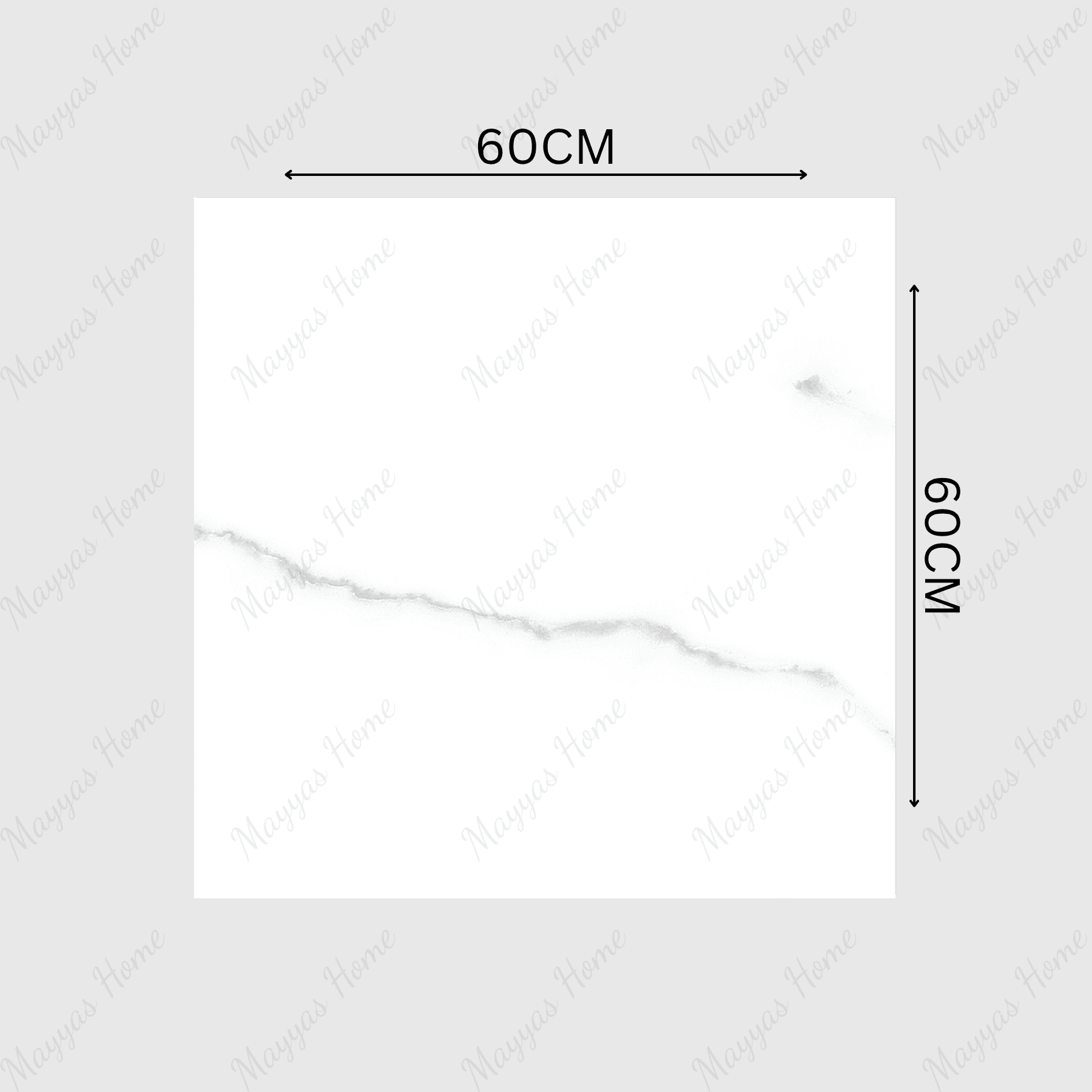 STATUARIO 60x60cm Glossy Porcelain Tile – 09MM Classic White Marble Look