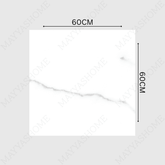 STATUARIO 60x60cm Glossy Porcelain Tile – 09MM Classic White Marble Look
