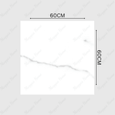 STATUARIO 60x60cm Glossy Porcelain Tile – 09MM Classic White Marble Look