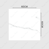 STATUARIO 60x60cm Glossy Porcelain Tile – 09MM Classic White Marble Look