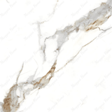 STATUARIO LITHIC 60x60cm Glossy Porcelain Tile – 09MM Bold White Marble Look