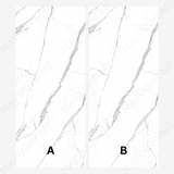 Satori Statuario matt porcelain tile 120x278cm. Marble-inspired design, 09mm thick, durable and elegant for modern walls and floors.
