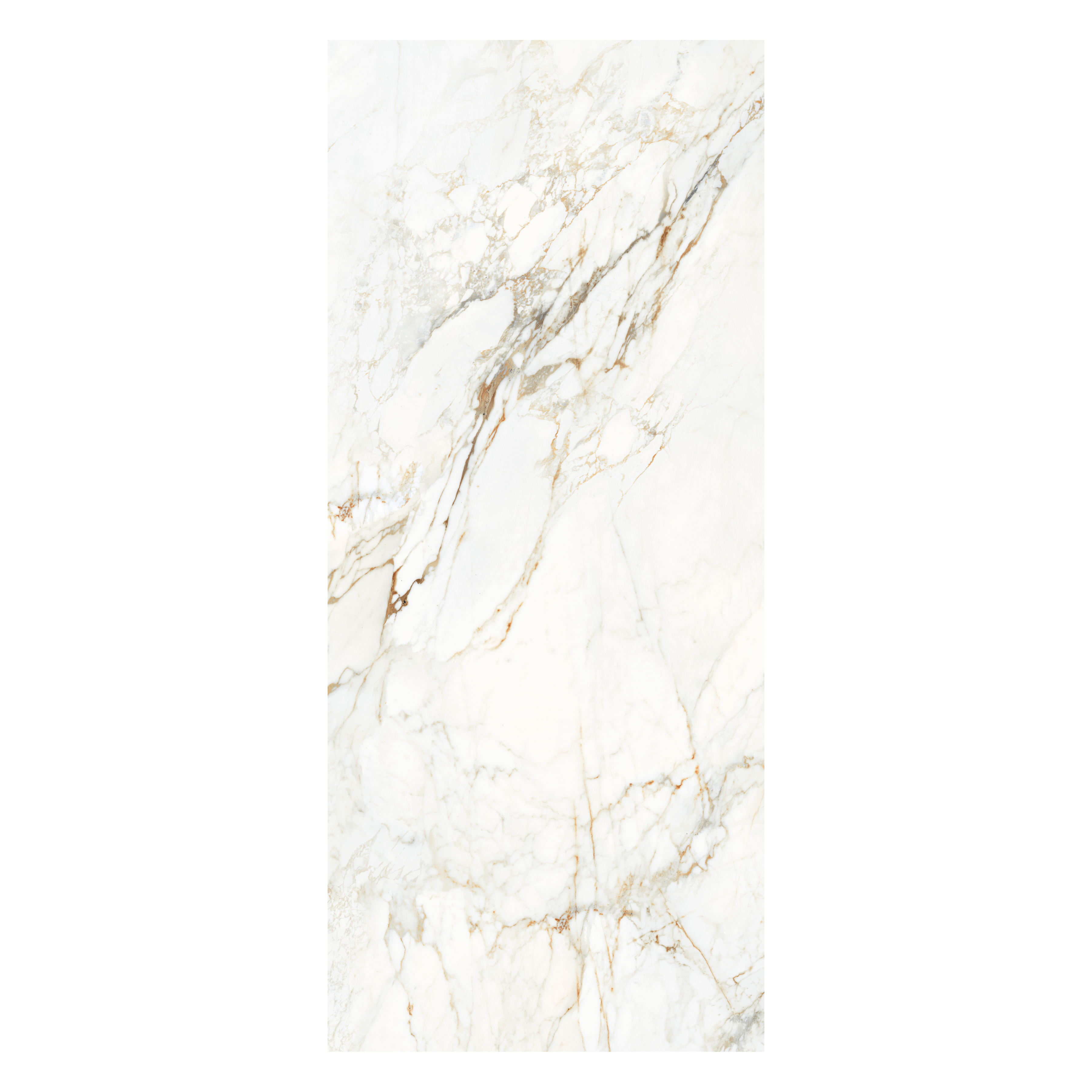 Serbia Gold 120x278cm glossy porcelain tile with golden veining on a creamy base. Luxurious 09mm slab for premium floors and feature walls.