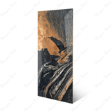 Shop SIMONA BLACK large format porcelain tile 600x1200mm with a high glossy marble-look finish and 9MM thickness. Durable, scratch-resistant, and ideal for floors and walls in modern interiors. Perfect for elegant, easy-care spaces.