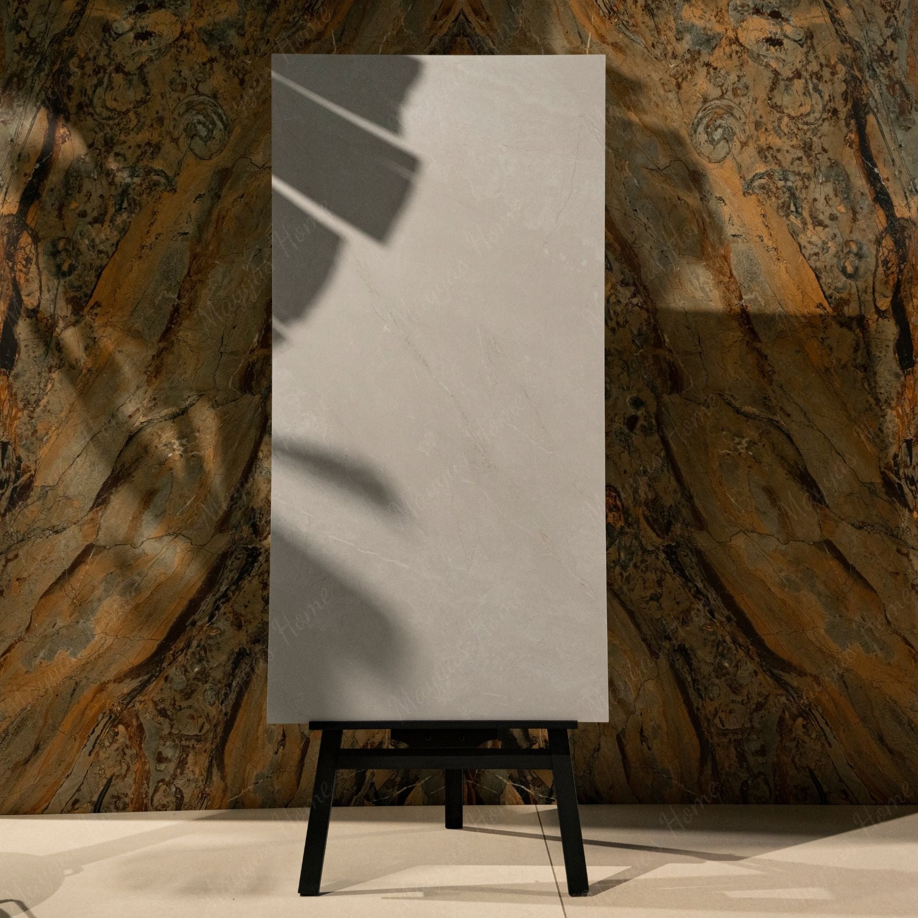 Sighny White porcelain tile in 60x120cm size featuring soft stone texture, elegant white tones and durable 9mm thickness for floors and walls.