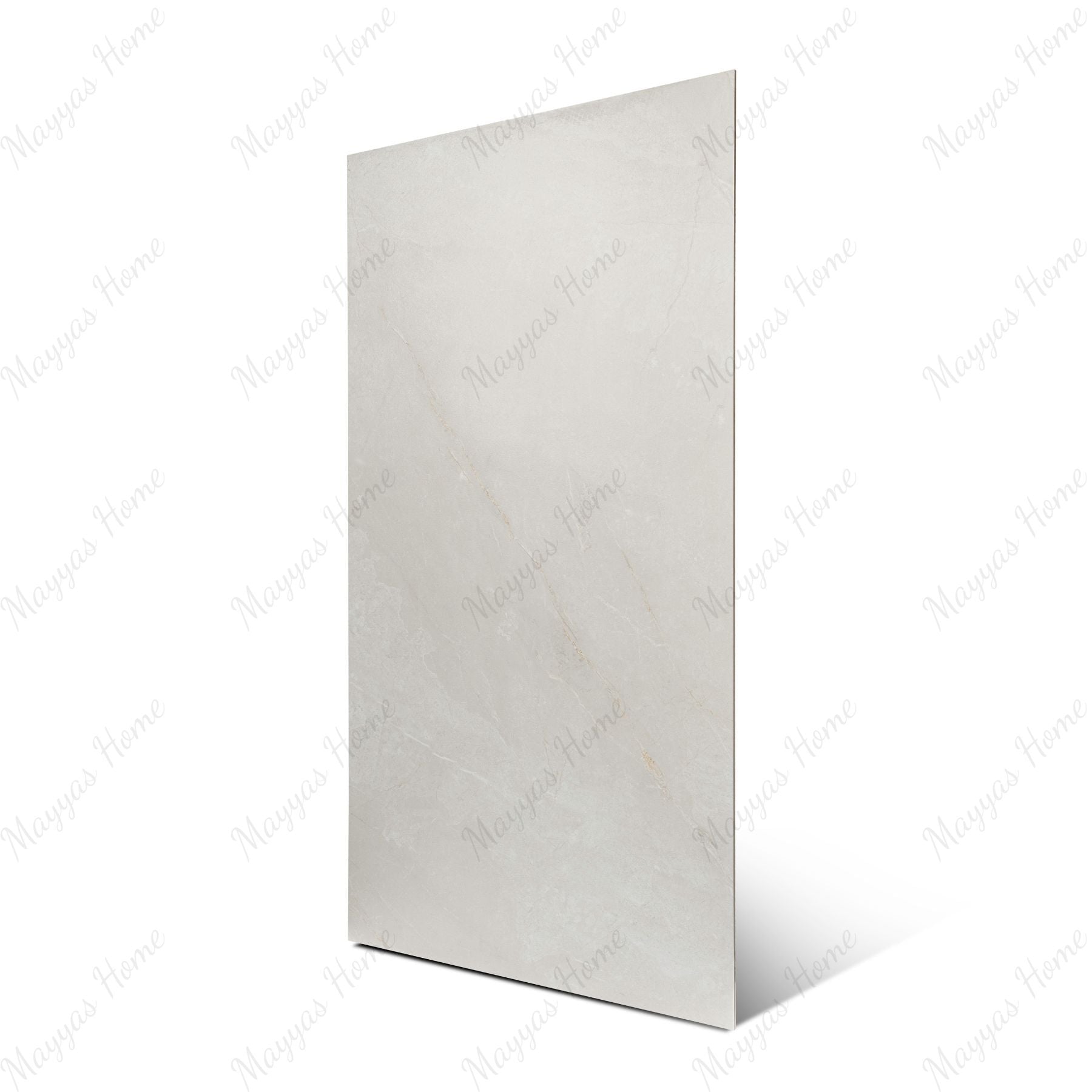 Sighny White porcelain tile in 60x120cm size featuring soft stone texture, elegant white tones and durable 9mm thickness for floors and walls.