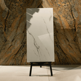 Silver Mist Vein porcelain tile 60x120cm 9mm thickness, light grey marble look design, durable porcelain tile for modern floors and walls.