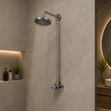 Single-water timed shower tap with push-button control, anti-vandal system and adjustable flow. Perfect for gyms, hotels and commercial shower areas in UAE.