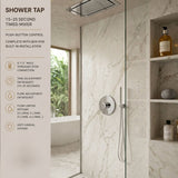 Single water built-in timed shower faucet with 15–25 second push-button control, anti-vandal protection and water-saving performance for commercial and public shower facilities.