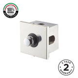 Single water built-in timed shower tap with 15–25 second push-button control, installation box and anti-vandal protection for commercial and public shower facilities.
