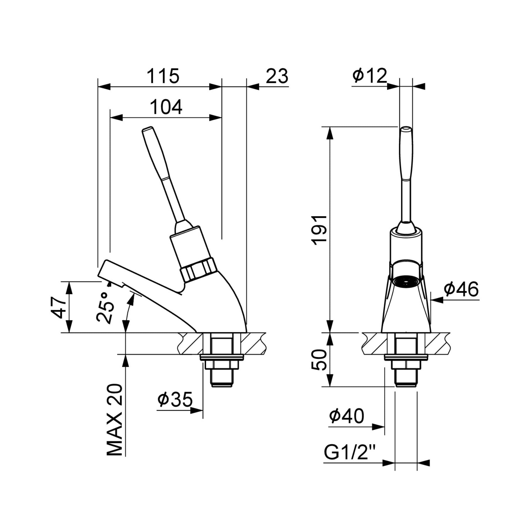 Single water timed sink tap with 8–12 second lever control, adjustable flow regulation and water-saving performance for UAE commercial and public washrooms.