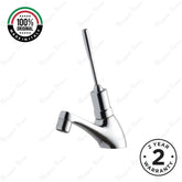 Single water timed sink tap with 8–12 second lever control operation and above-counter installation. Ideal for UAE commercial, healthcare and public washrooms.