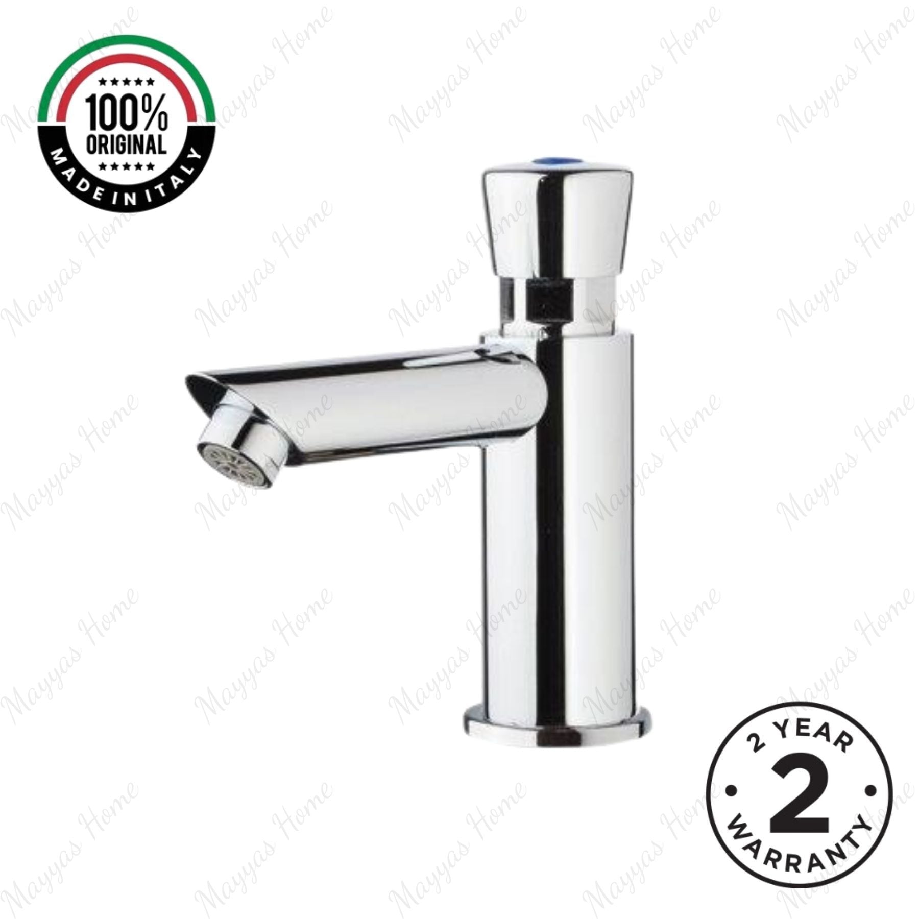 Single water timed sink tap with 8–12 second push-button control, anti-vandal protection and multiple finishes. Ideal for UAE commercial and public washrooms.