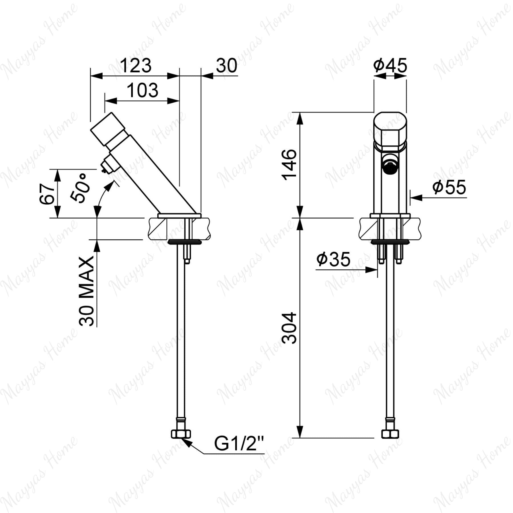 Single water timed sink tap with 8–12 second push-button control, anti-vandal protection and water-saving flow options for UAE commercial washrooms.