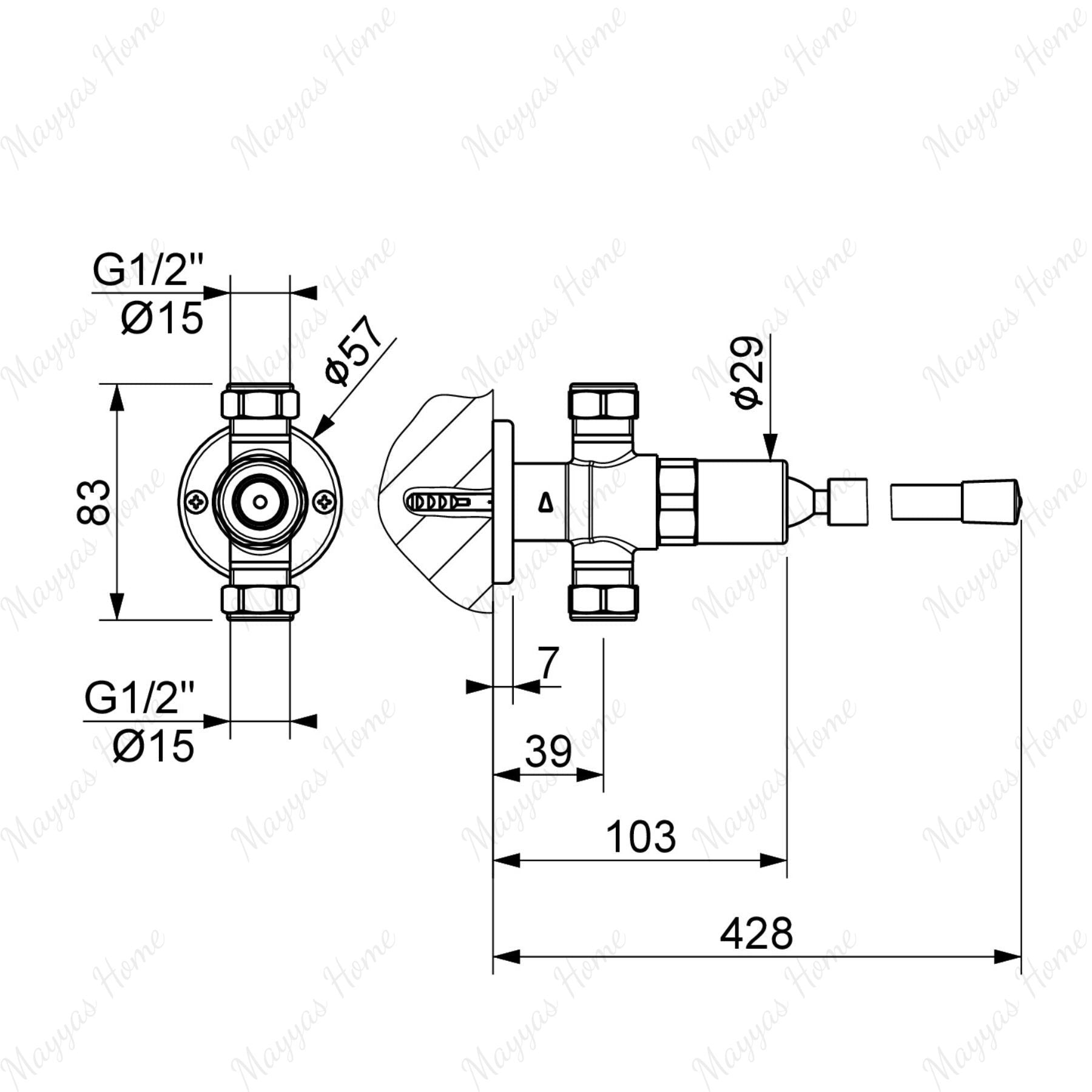 Single water timed sink tap with knee lever control and 8–12 second timed operation. Ideal for healthcare, laboratory and commercial washroom applications in the UAE.