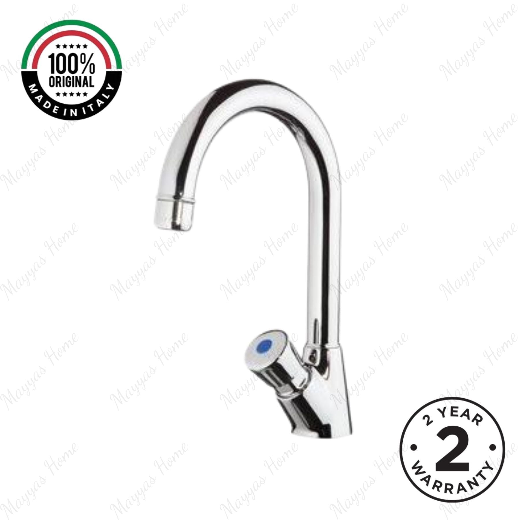 Single water timed washbasin tap with fixed spout, push-button control and anti-vandal protection. Ideal for UAE commercial, hospitality and public washrooms.