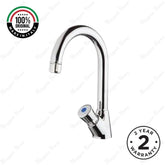 Single water timed washbasin tap with fixed spout, push-button control and anti-vandal protection. Ideal for UAE commercial, hospitality and public washrooms.