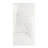 Smoke Statuario glossy marble porcelain tile 60x120cm with 9mm thickness features white base, smoky grey veining and polished finish.