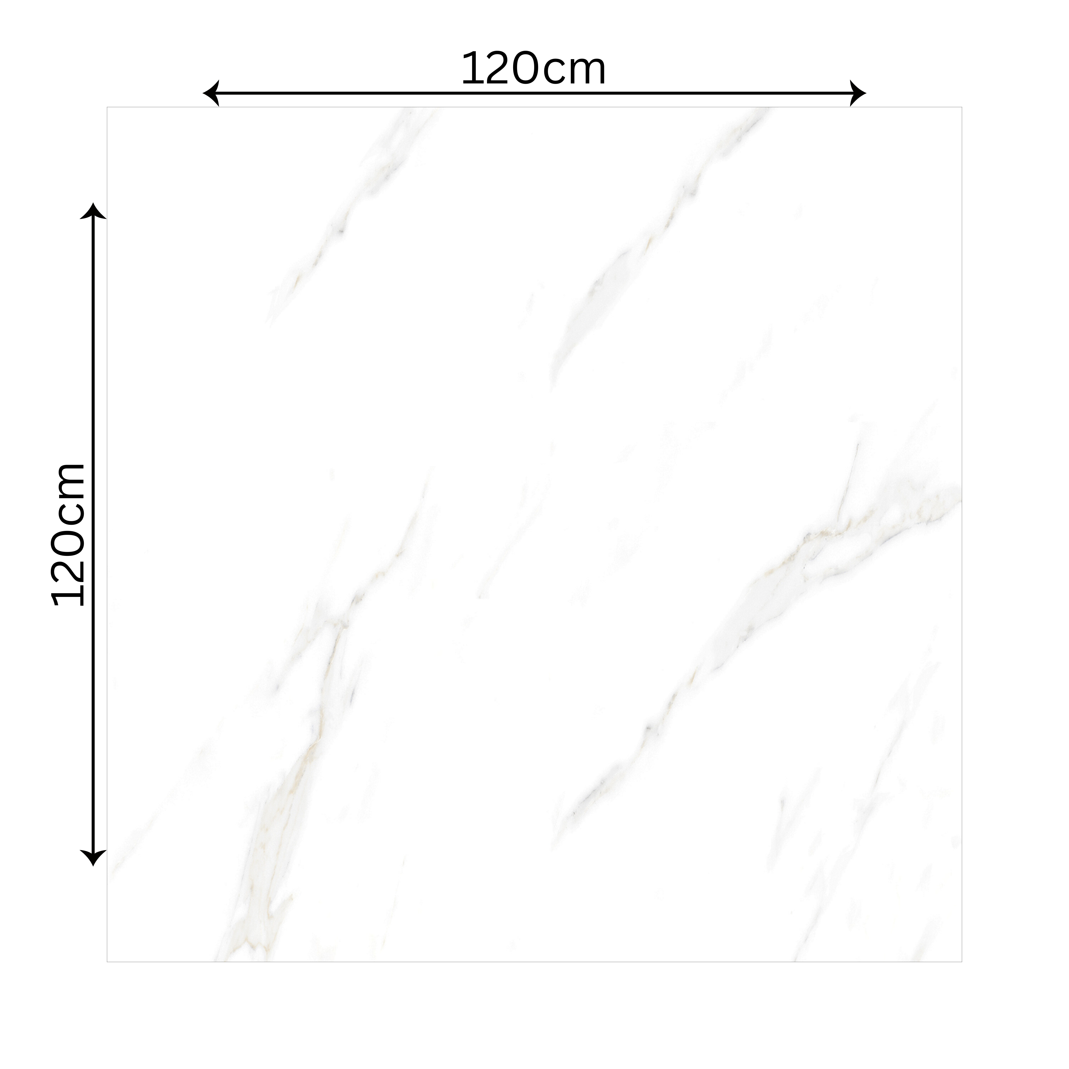 Smoke White 120x120cm matt porcelain tile with subtle grey veining. Durable, stylish, and perfect for modern floors and walls.